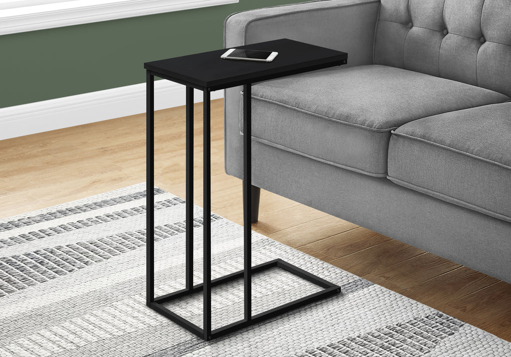ACCENT TABLE - 25""H / BLACK / BLACK METAL