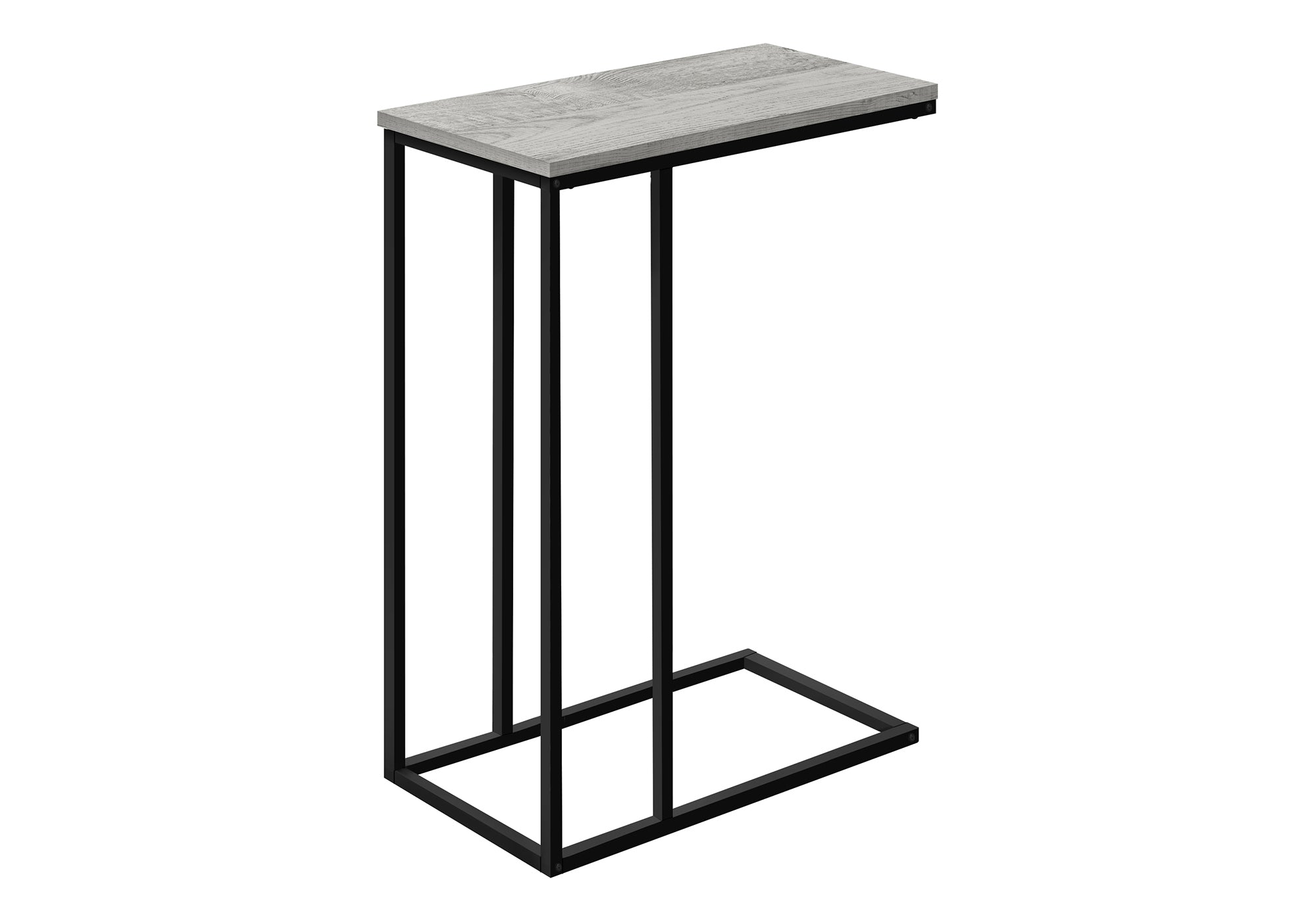 ACCENT TABLE - 25""H / GREY / BLACK METAL