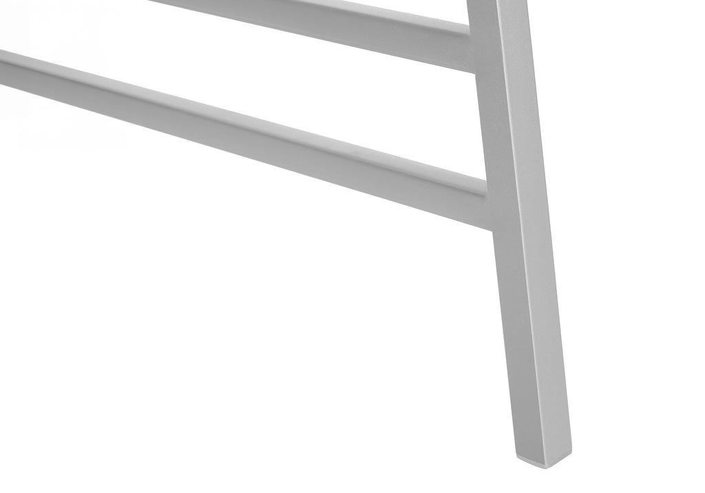 COFFEE TABLE - 40""L / WHITE / SILVER METAL