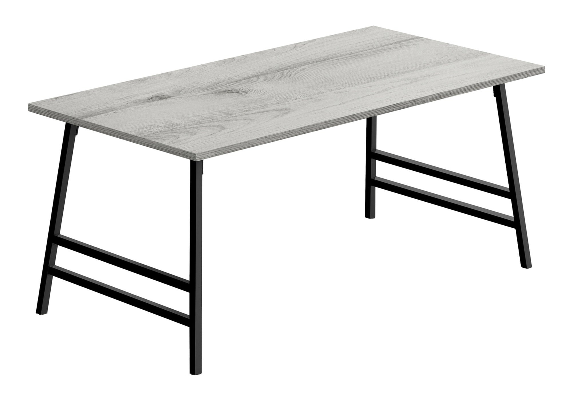 COFFEE TABLE - 40""L / GREY / BLACK METAL