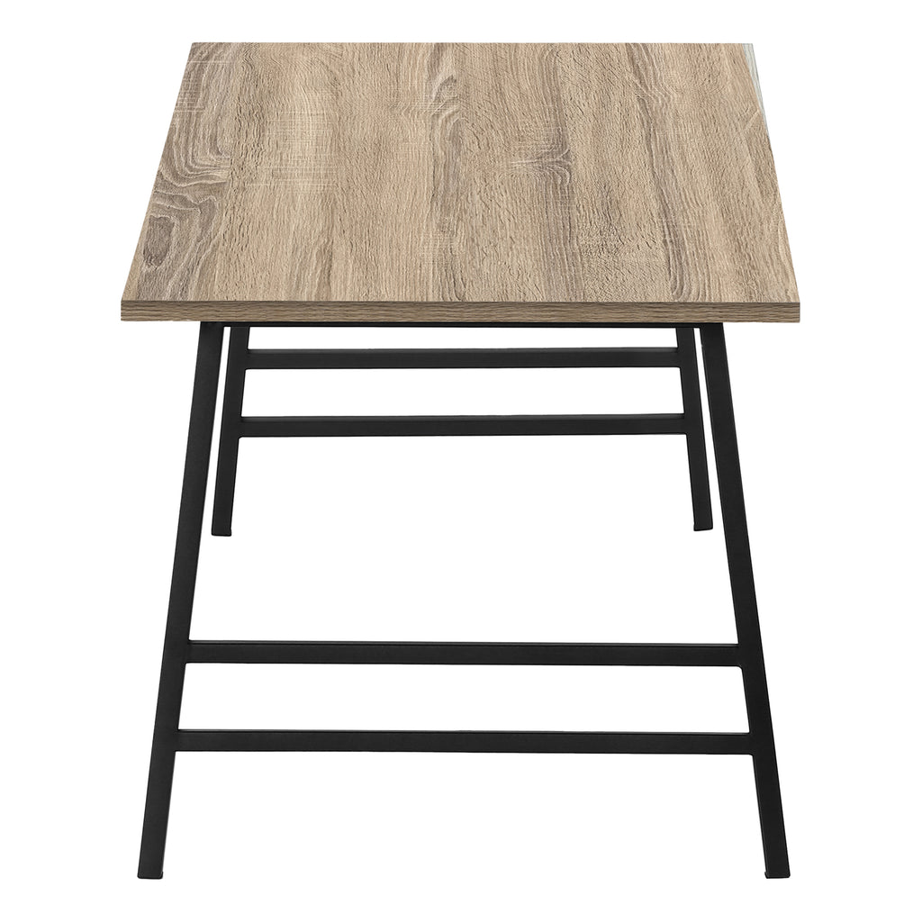 COFFEE TABLE - 40""L / DARK TAUPE / BLACK METAL
