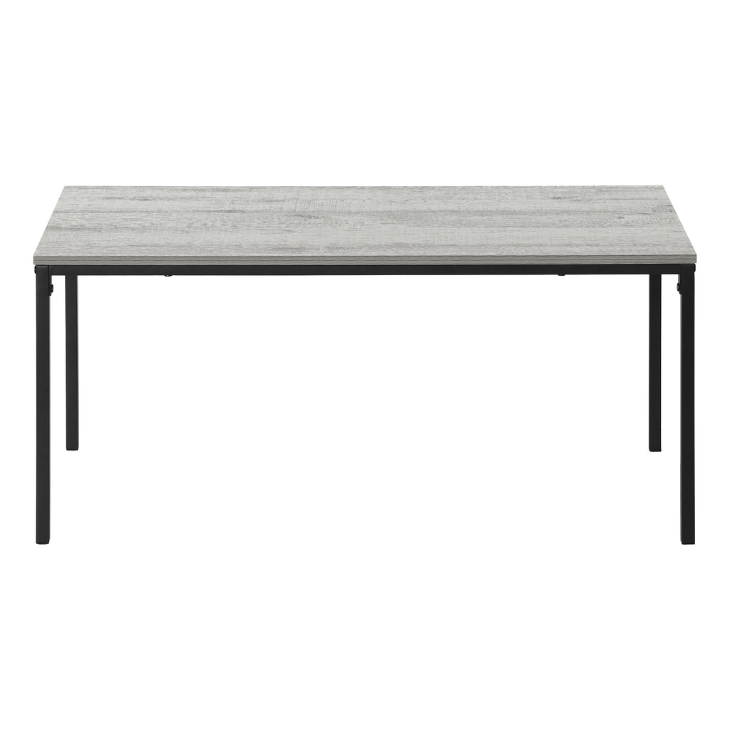 COFFEE TABLE - 40""L / GREY / BLACK METAL