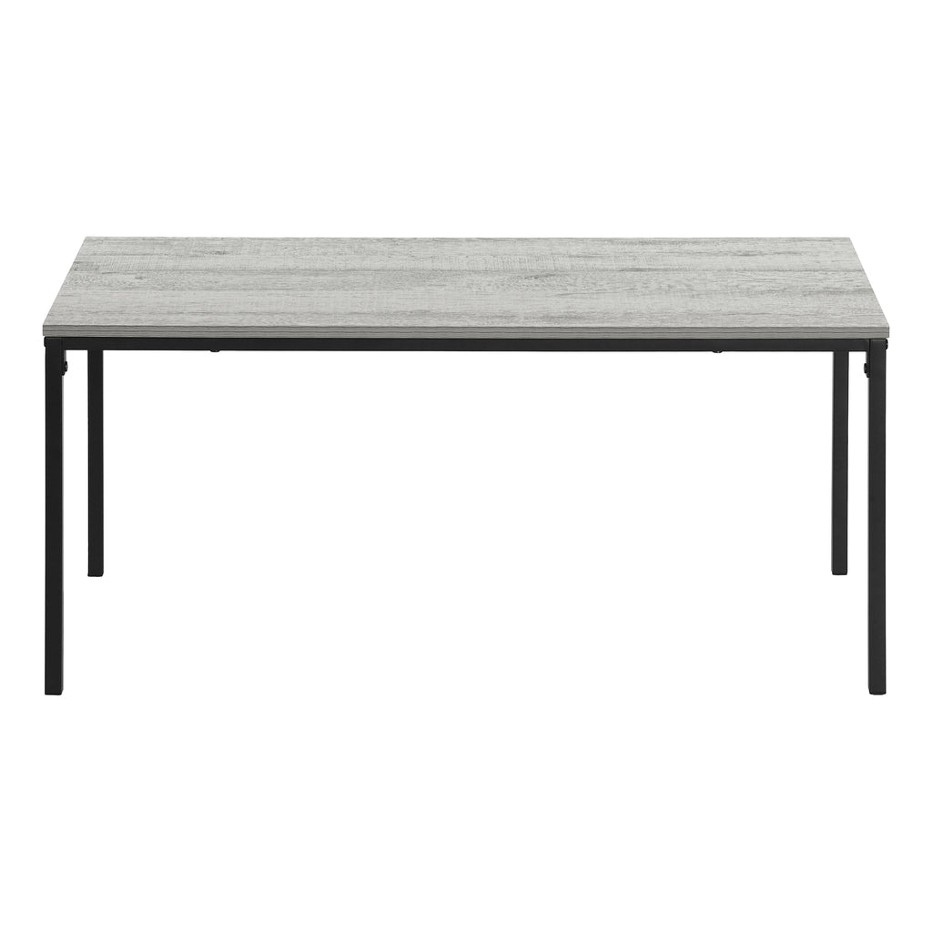 COFFEE TABLE - 40""L / GREY / BLACK METAL