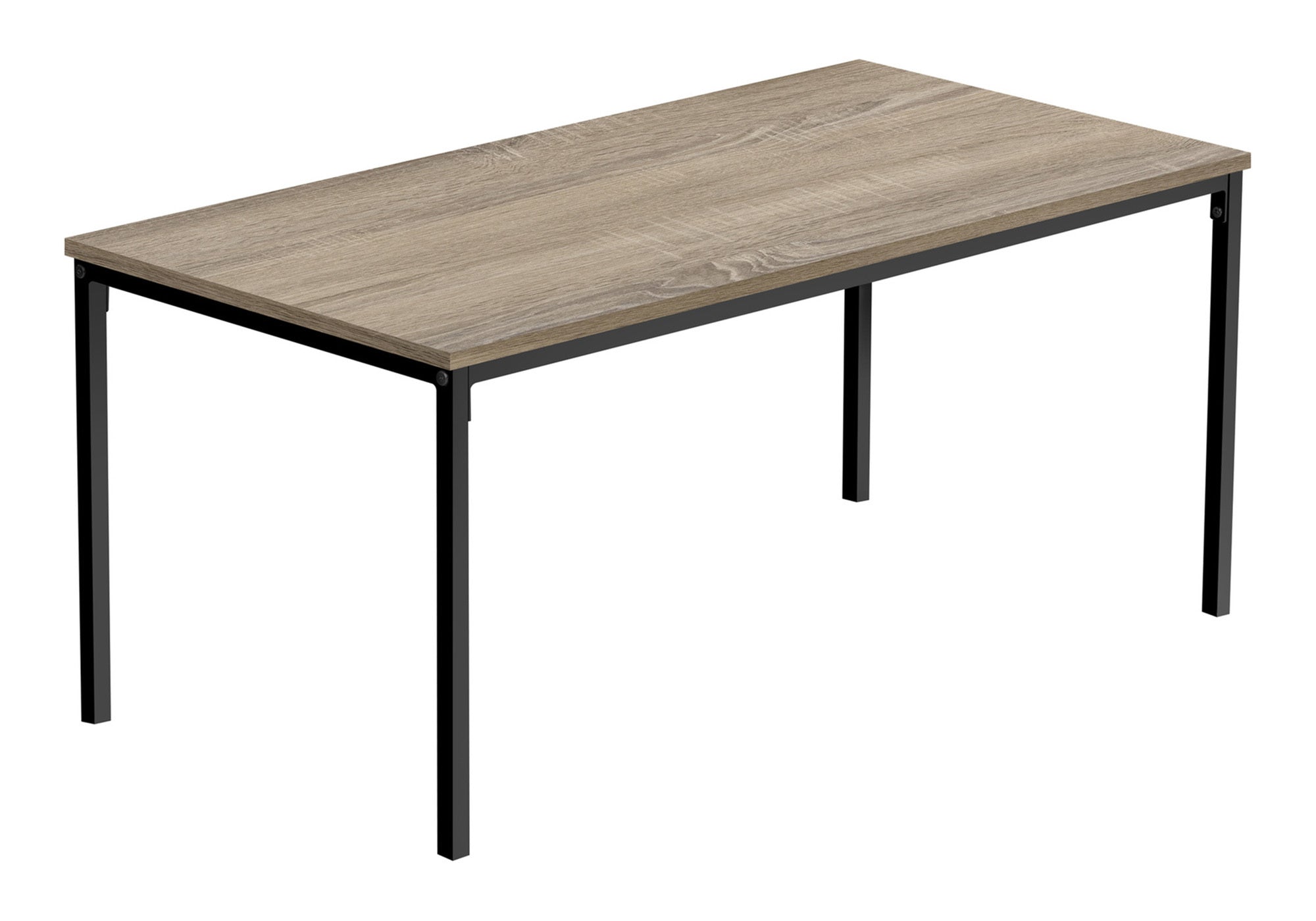COFFEE TABLE - 40""L / DARK TAUPE / BLACK METAL