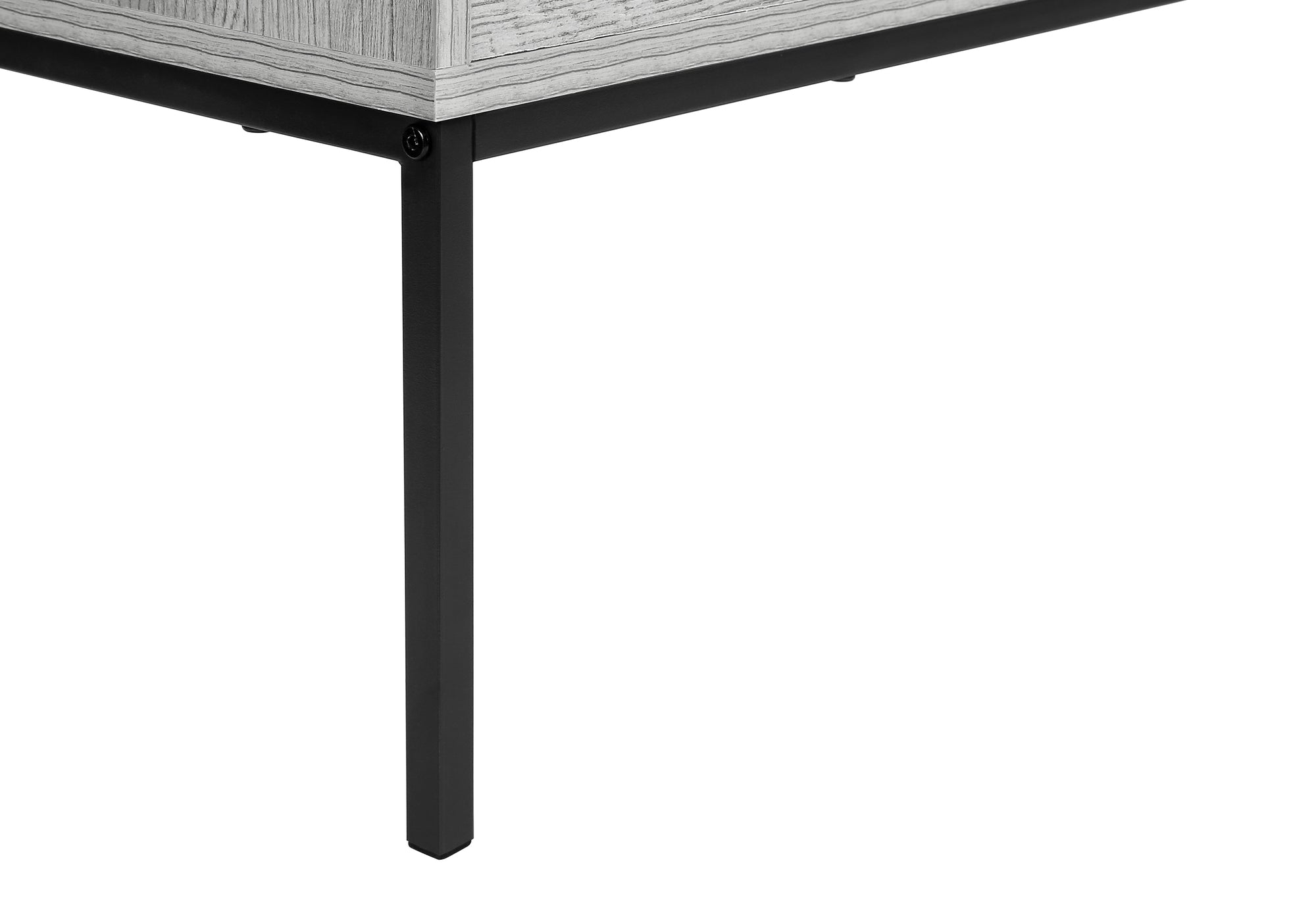 COFFEE TABLE - 42""L / LIFT-TOP GREY / BLACK METAL