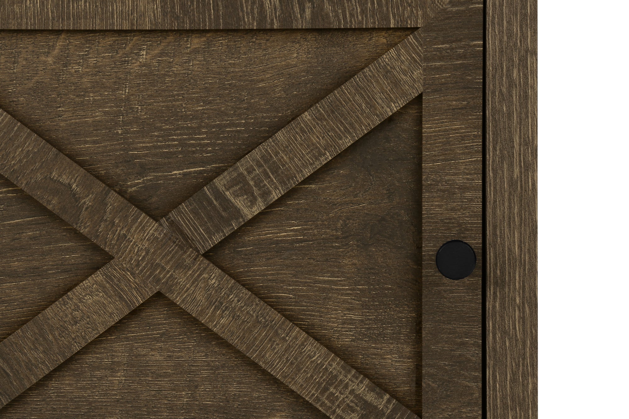 ACCENT TABLE - 24""H / DARK OAK / BLACK METAL