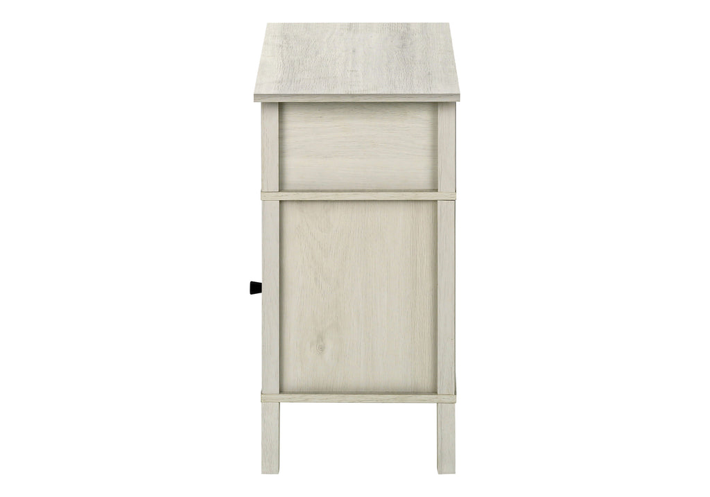 ACCENT TABLE - 24""H / WASHED OAK / BLACK METAL