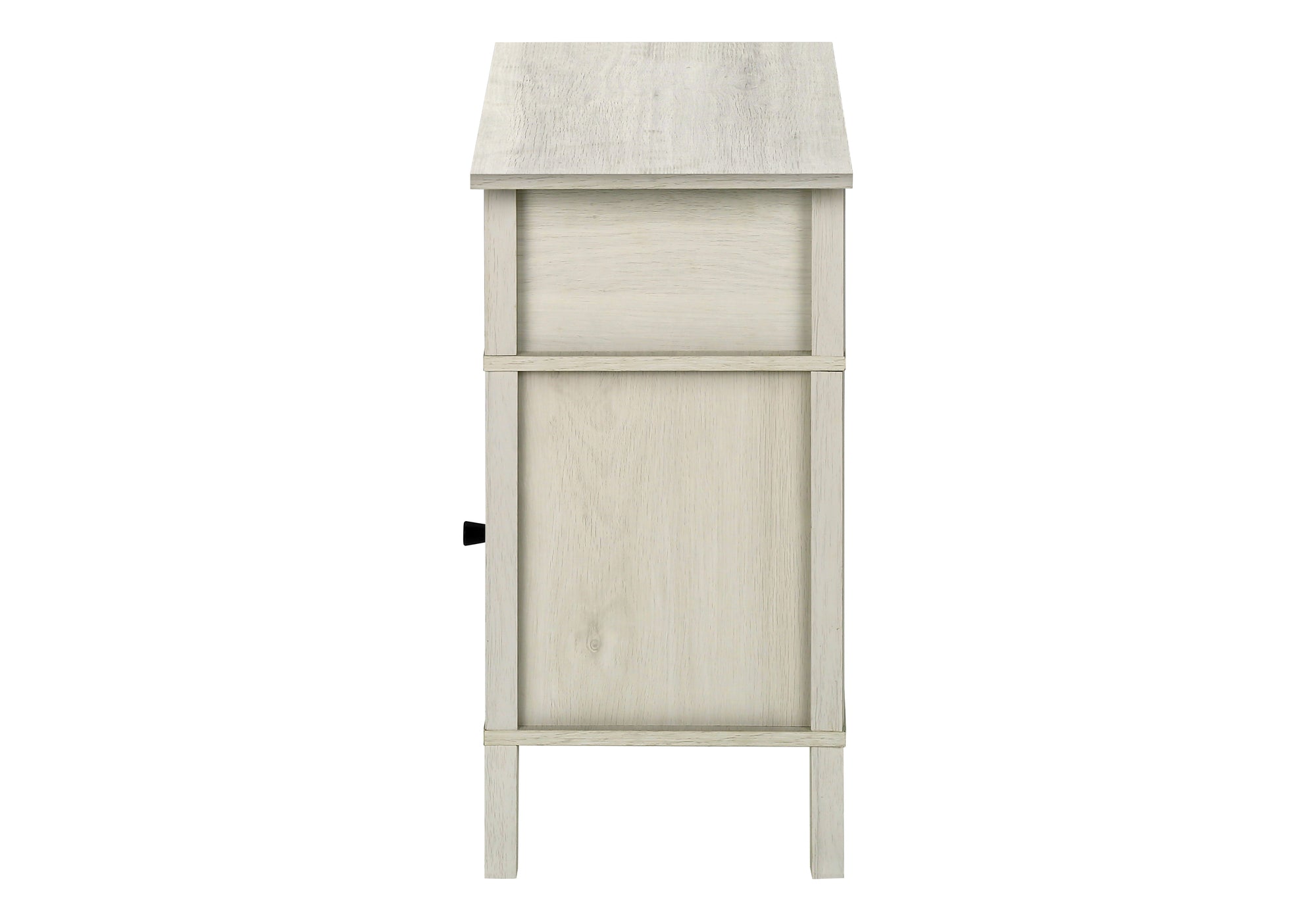 ACCENT TABLE - 24""H / WASHED OAK / BLACK METAL