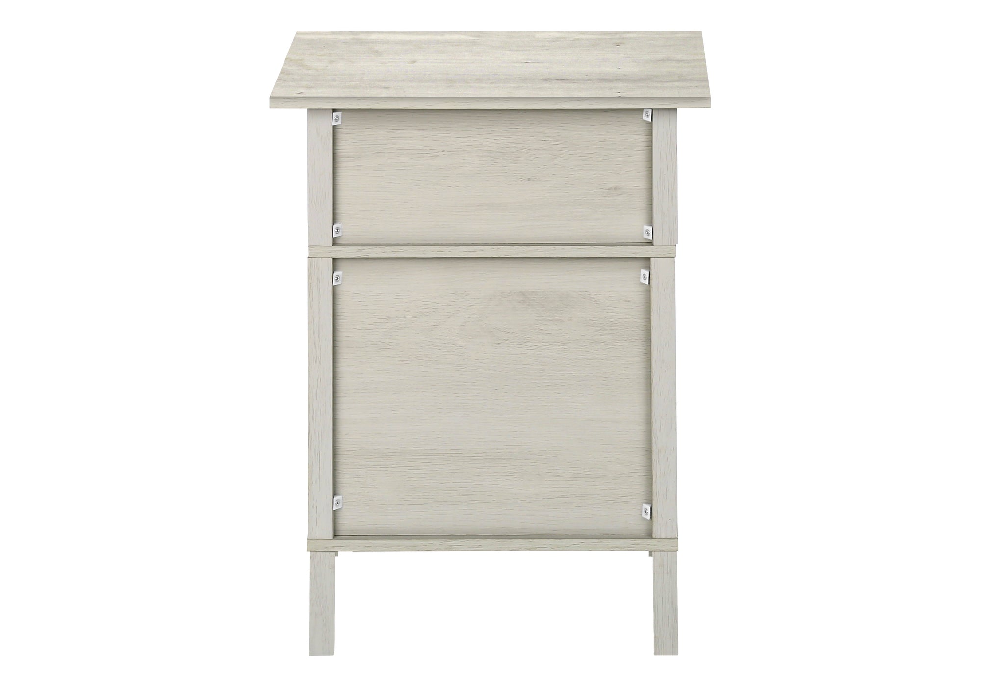 ACCENT TABLE - 24""H / WASHED OAK / BLACK METAL