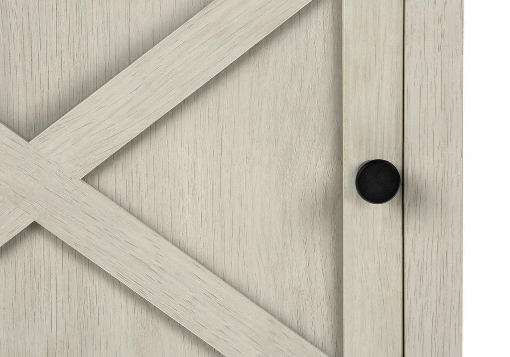 ACCENT TABLE - 24""H / WASHED OAK / BLACK METAL