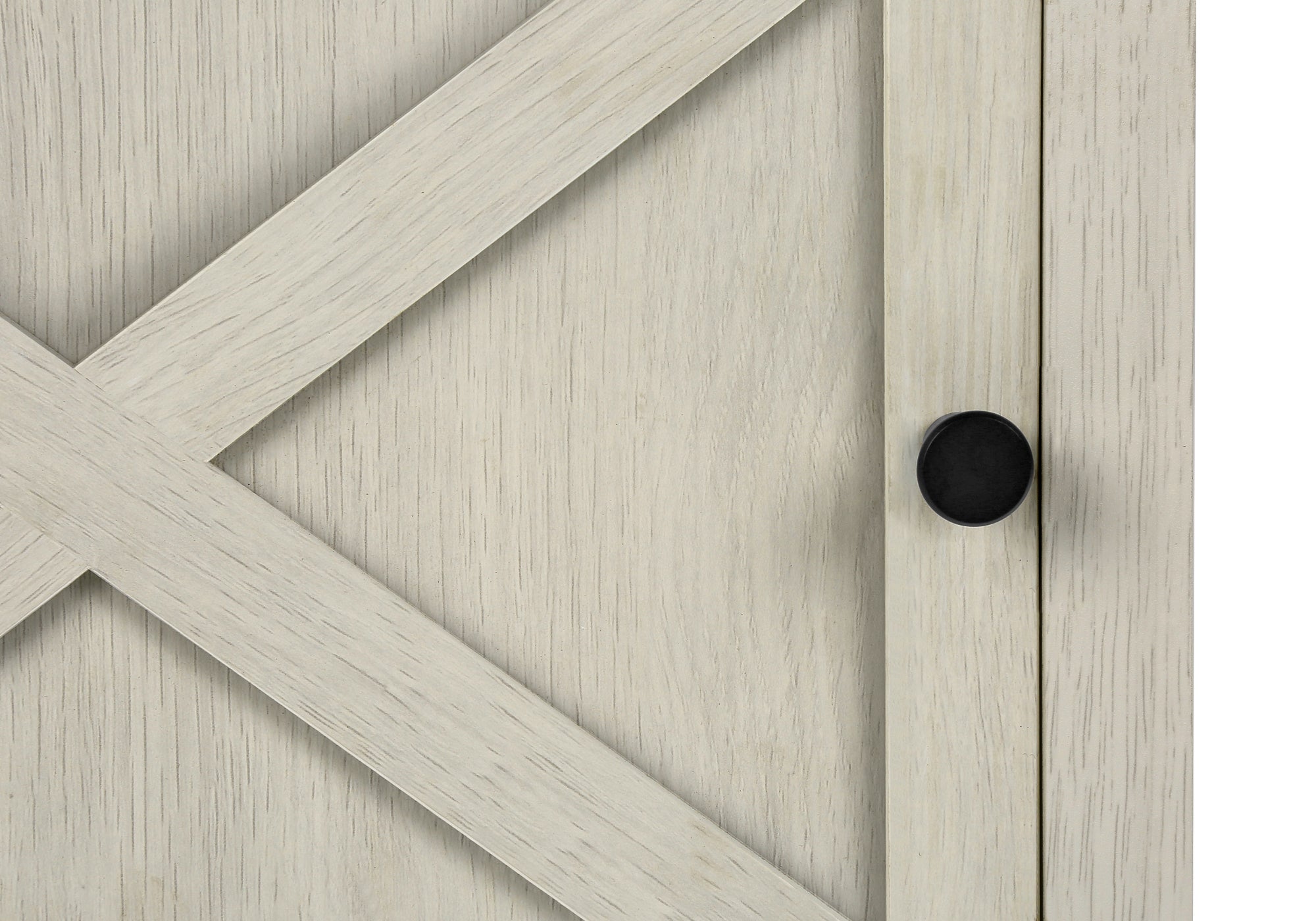 ACCENT TABLE - 24""H / WASHED OAK / BLACK METAL