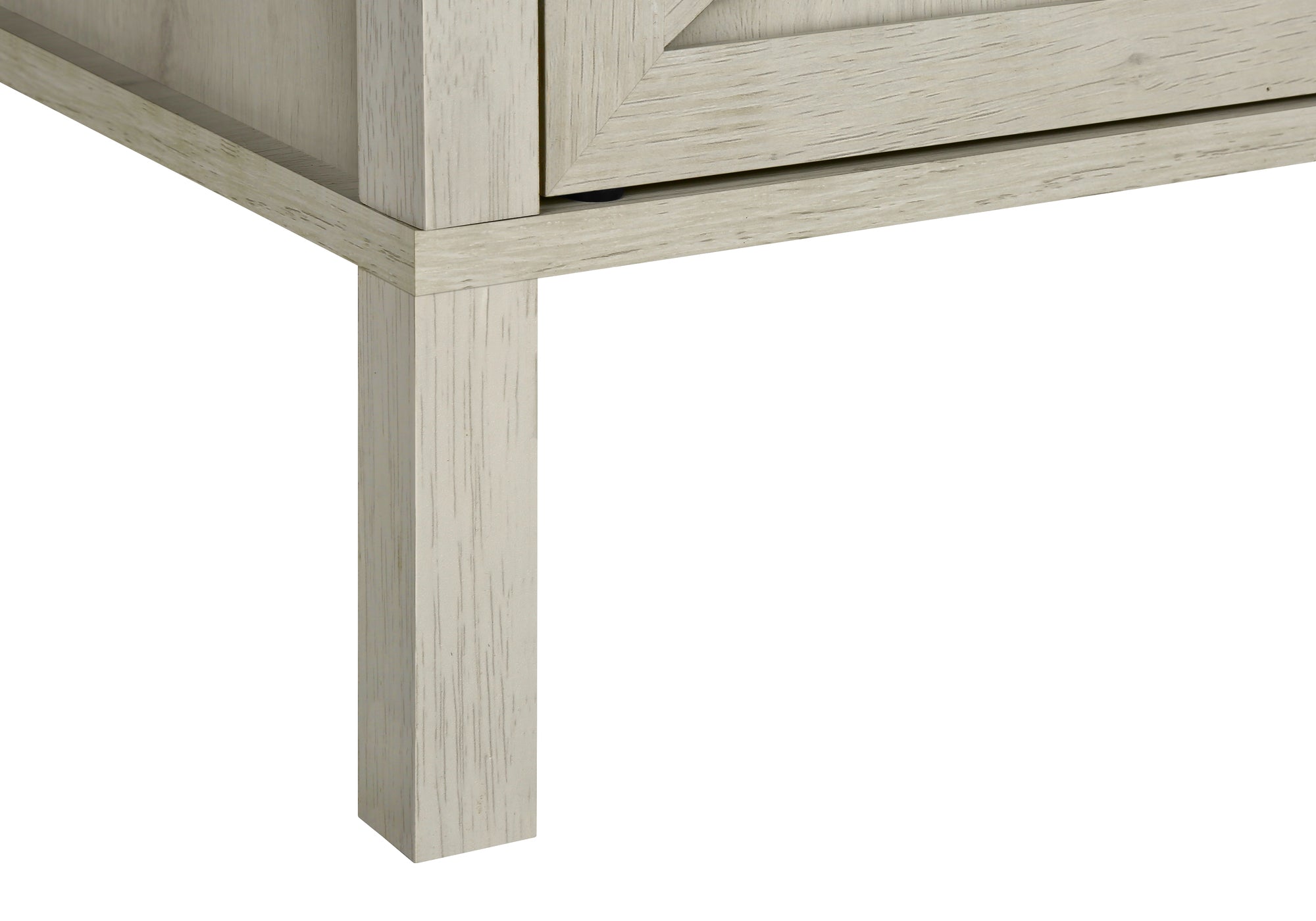 ACCENT TABLE - 24""H / WASHED OAK / BLACK METAL