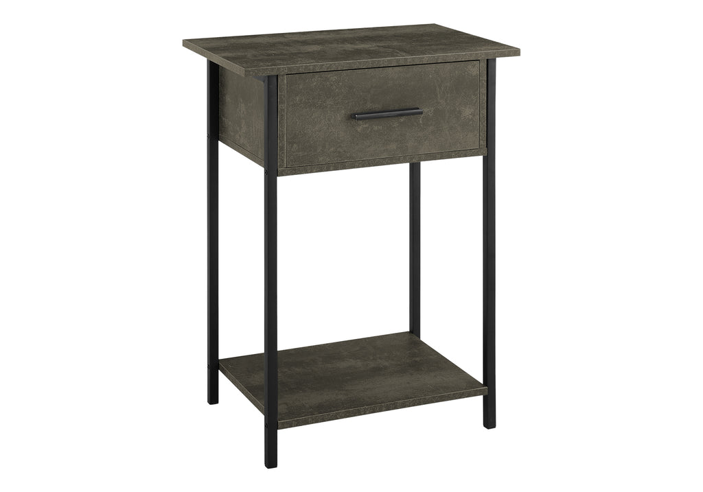 ACCENT TABLE - 24""H / DARK BRONZE / BLACK METAL