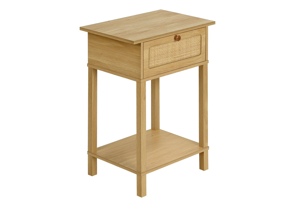 ACCENT TABLE - 24""H / NATURAL / NATURAL DRAWER