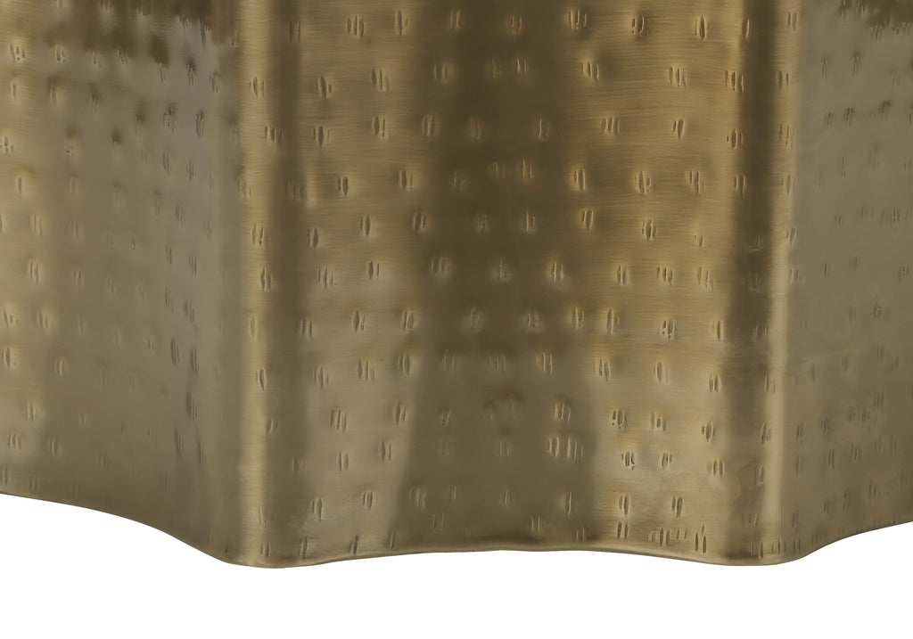 ACCENT TABLE - 22""H / GOLD IRON METAL END TABLE