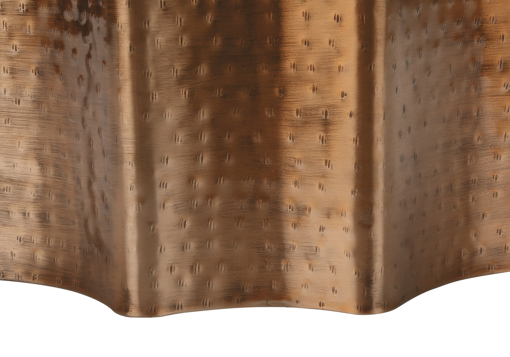 ACCENT TABLE - 22""H / ANTIQUE COPPER IRON METAL END TABLE