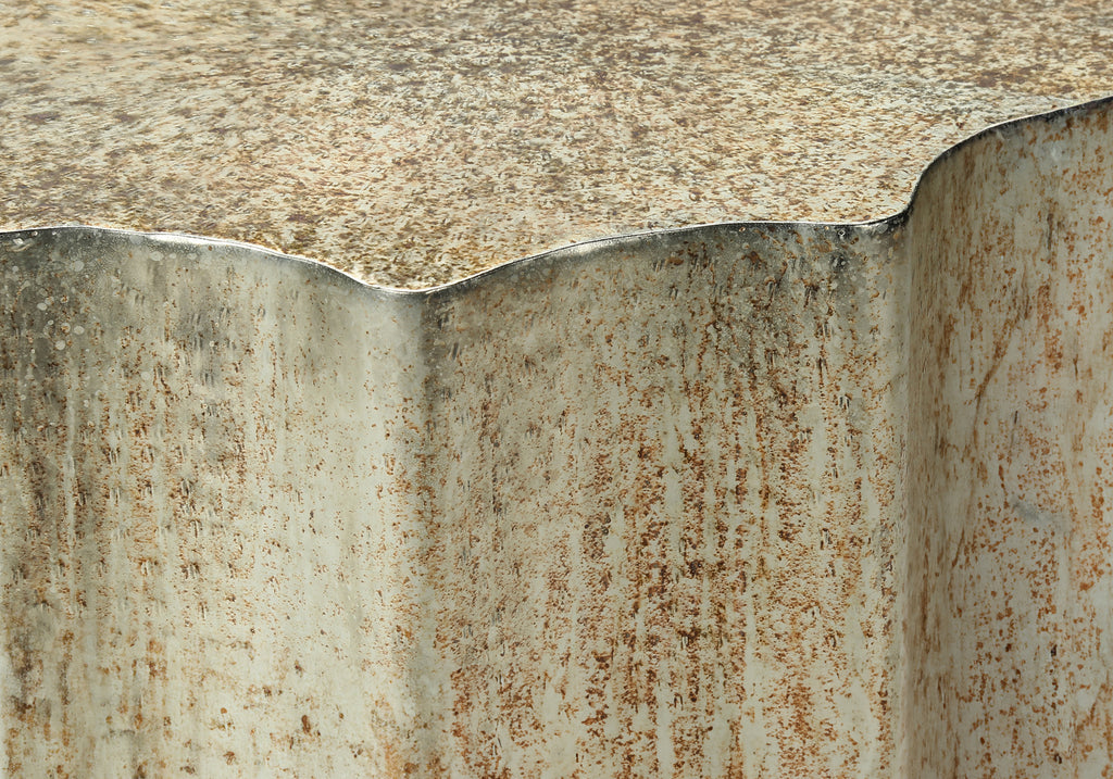 ACCENT TABLE - 22""H / ANTIQUE GOLD IRON METAL END TABLE