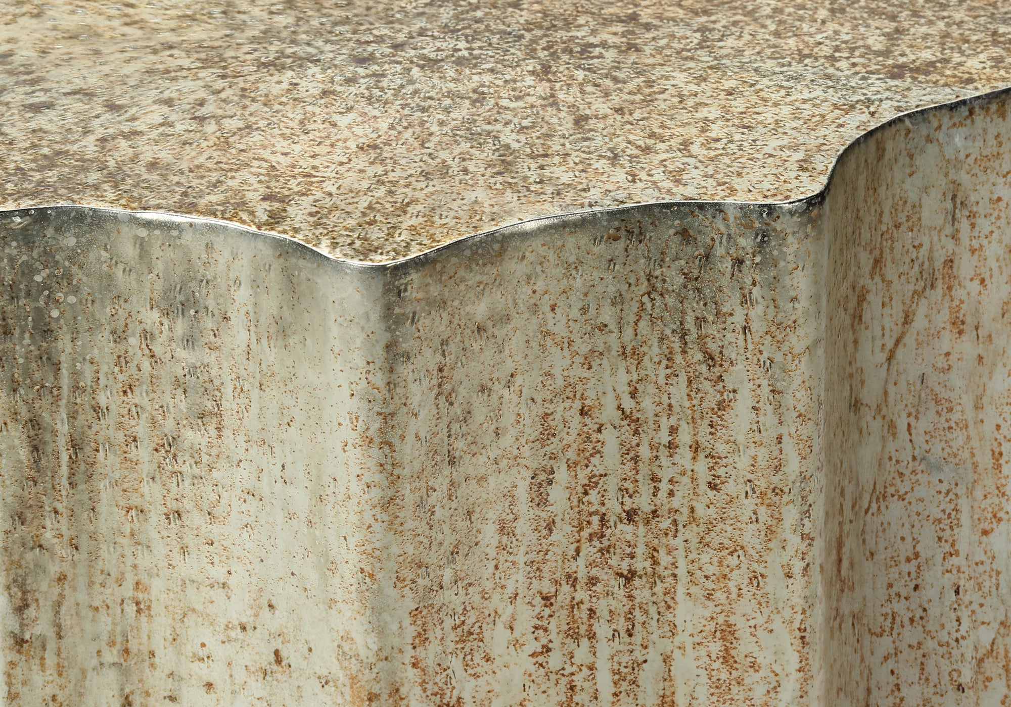 ACCENT TABLE - 22""H / ANTIQUE GOLD IRON METAL END TABLE