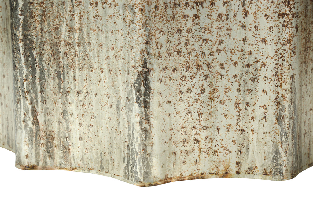 ACCENT TABLE - 22""H / ANTIQUE GOLD IRON METAL END TABLE