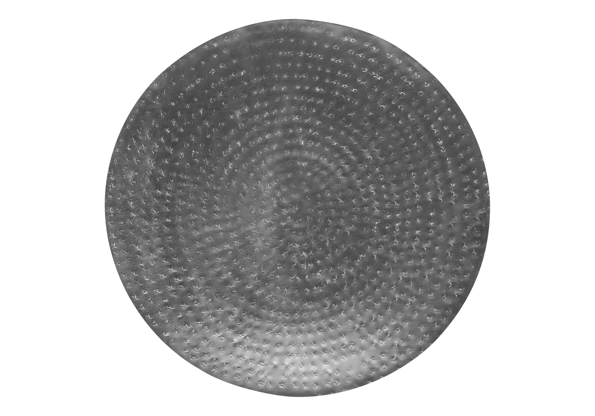 ACCENT TABLE - 22""H / CHROME IRON METAL DRUM END