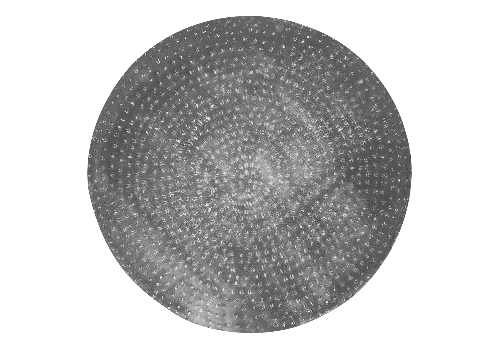 ACCENT TABLE - 22""H / CHROME IRON METAL DRUM END