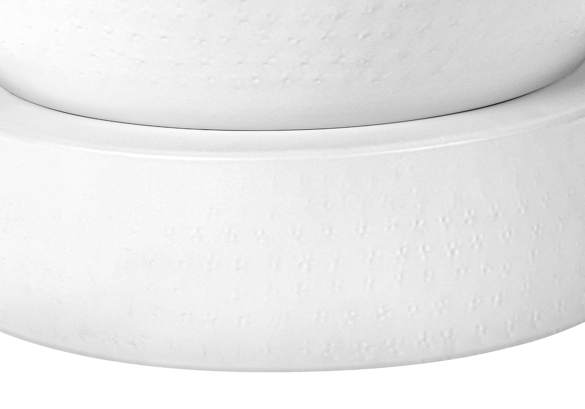 ACCENT TABLE - 22""H / WHITE TEXTURED IRON METAL DRUM END