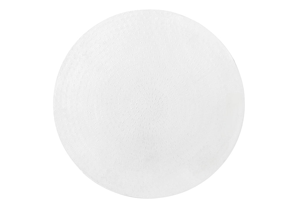 ACCENT TABLE - 22""H / WHITE TEXTURED IRON METAL DRUM END