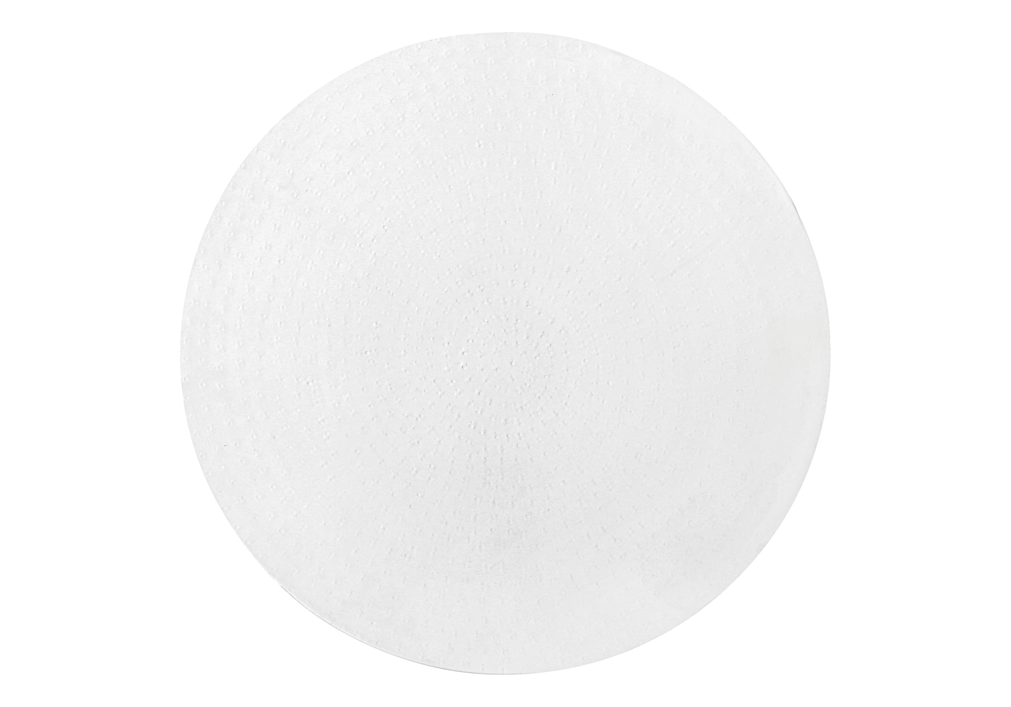 ACCENT TABLE - 22""H / WHITE TEXTURED IRON METAL DRUM END