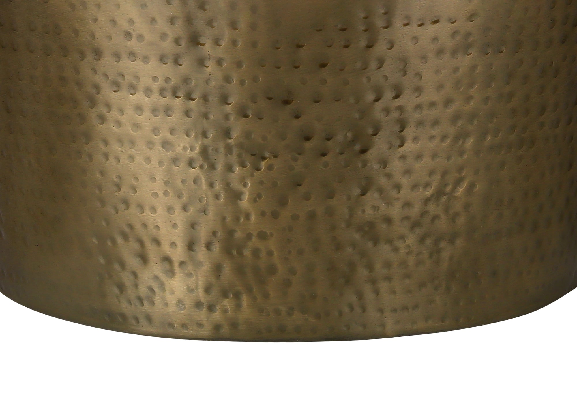 ACCENT TABLE - 22""H / GOLD IRON METAL DRUM END TABLE