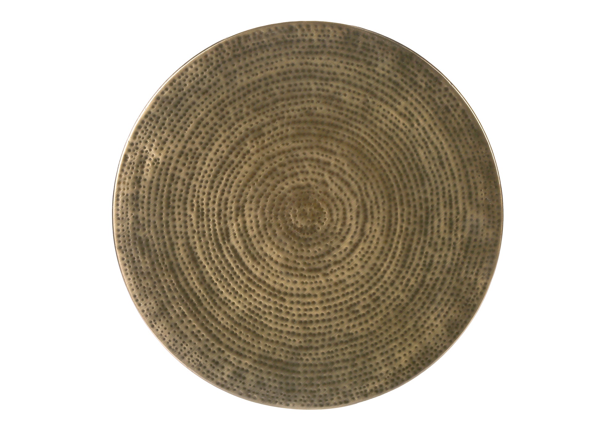 ACCENT TABLE - 22""H / GOLD IRON METAL DRUM END TABLE