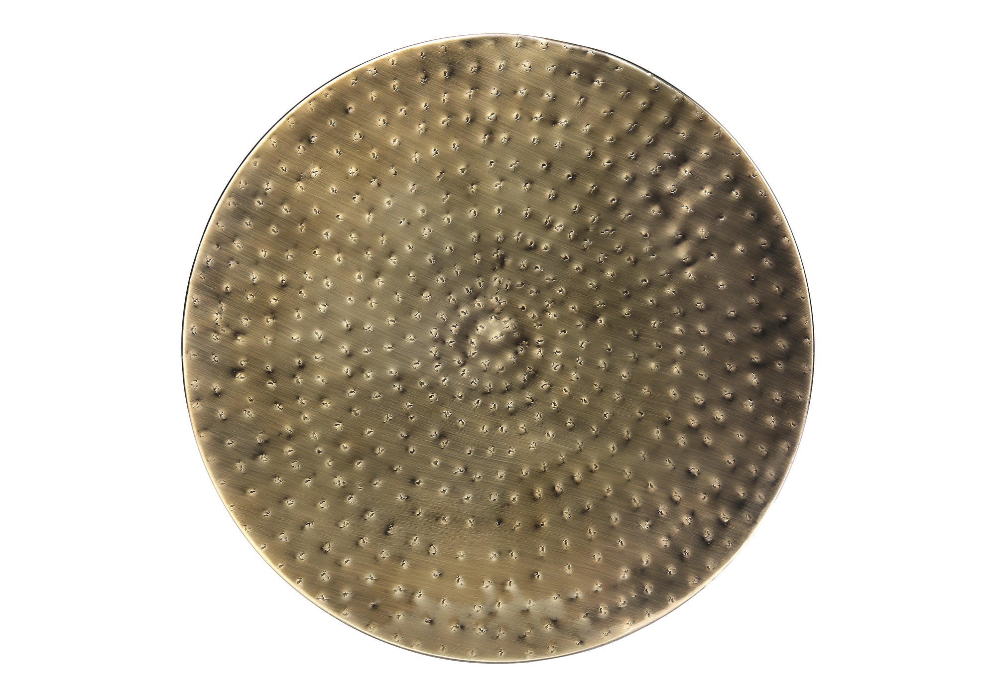 ACCENT TABLE - 22""H / GOLD IRON METAL DRUM END TABLE