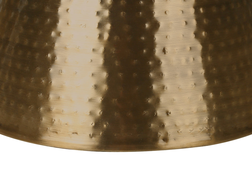 ACCENT TABLE - 22""H / COPPER IRON METAL DRUM END TABLE