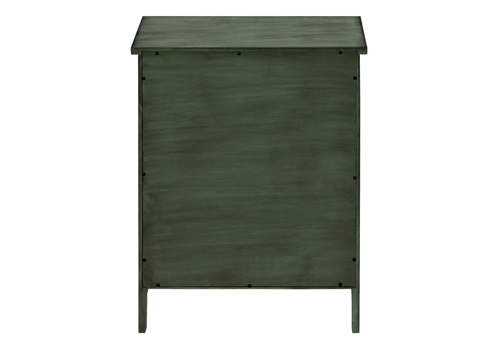 ACCENT TABLE - 25""H / ANTIQUE GREEN VENEER END TABLE