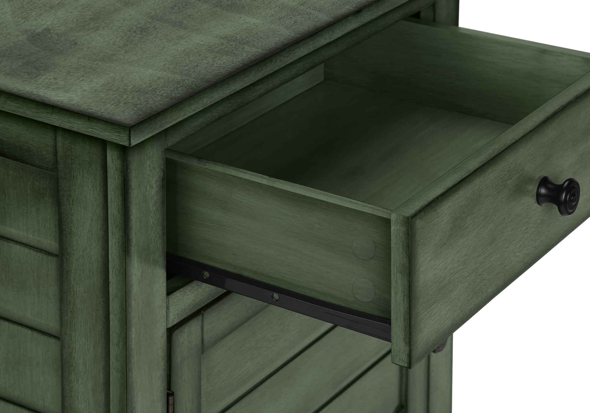 ACCENT TABLE - 25""H / ANTIQUE GREEN VENEER END TABLE
