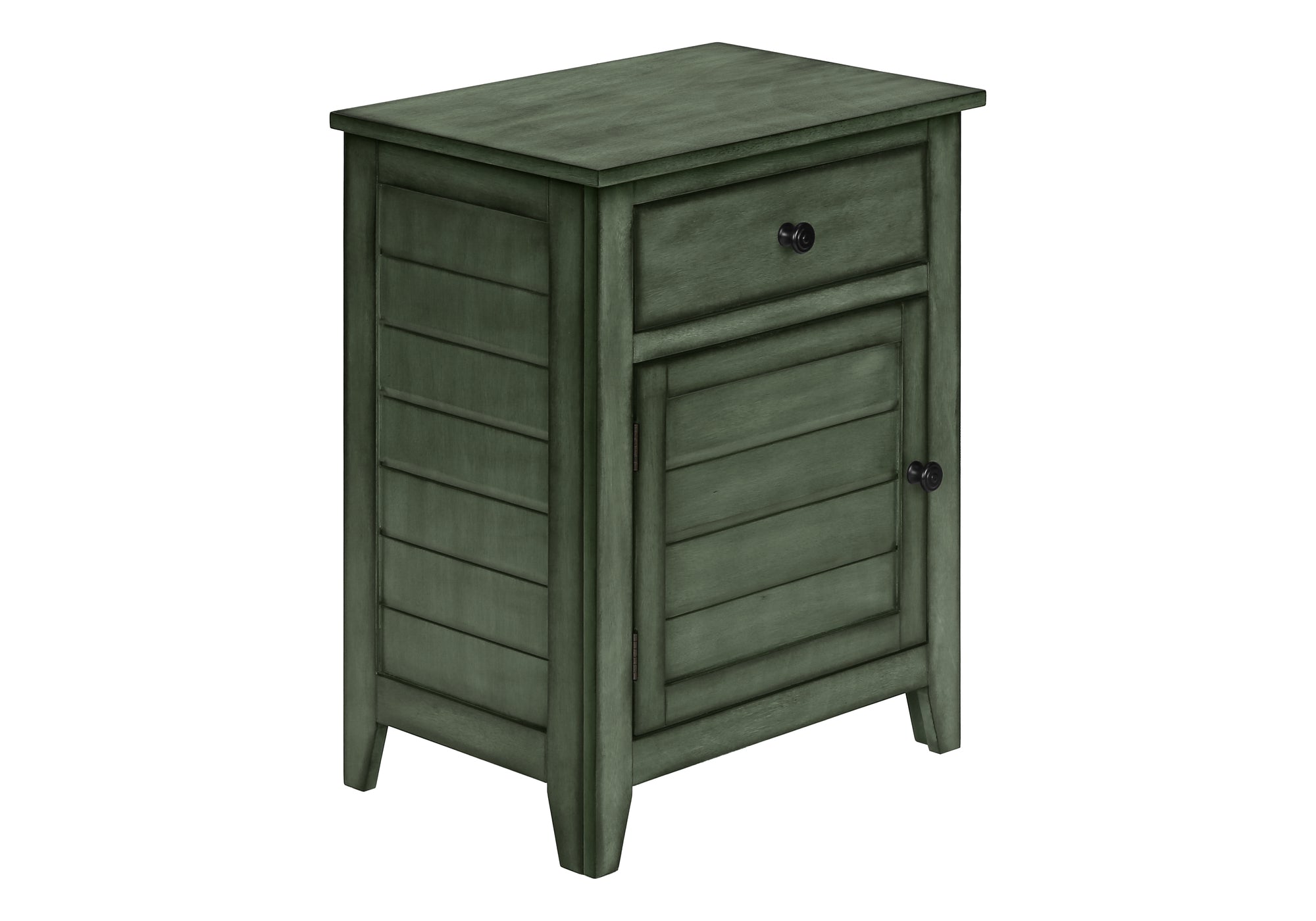 ACCENT TABLE - 25""H / ANTIQUE GREEN VENEER END TABLE