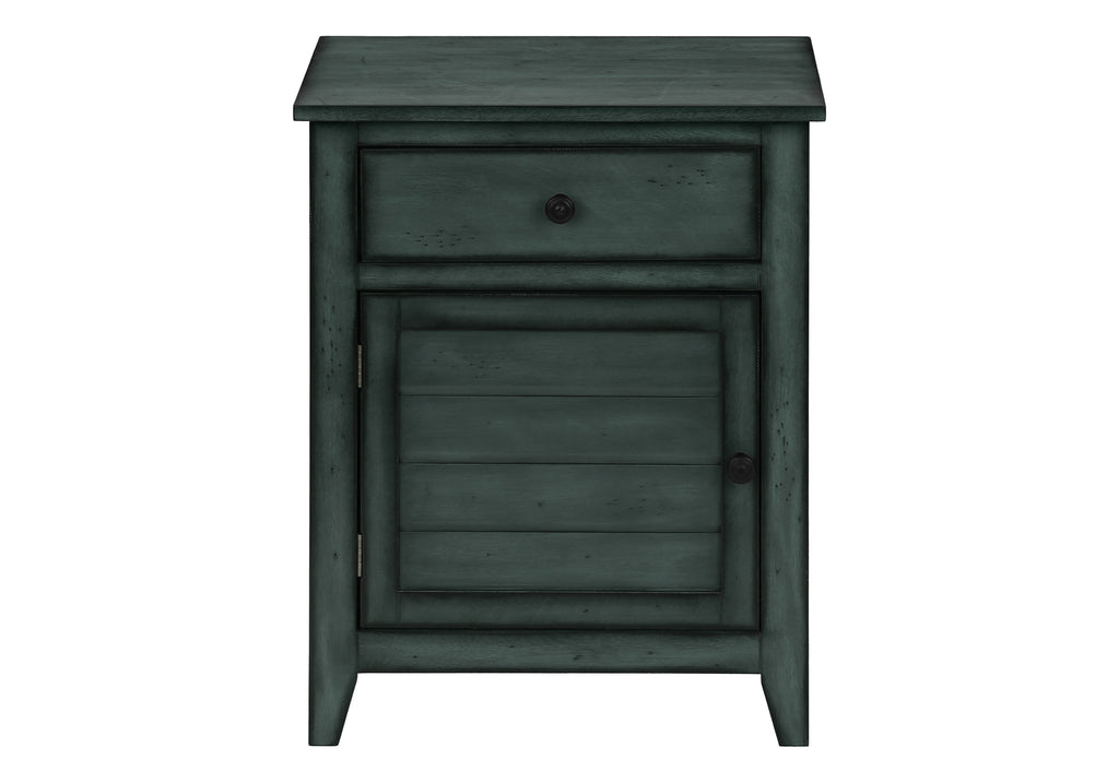 ACCENT TABLE - 25""H / ANTIQUE BLUE VENEER END TABLE