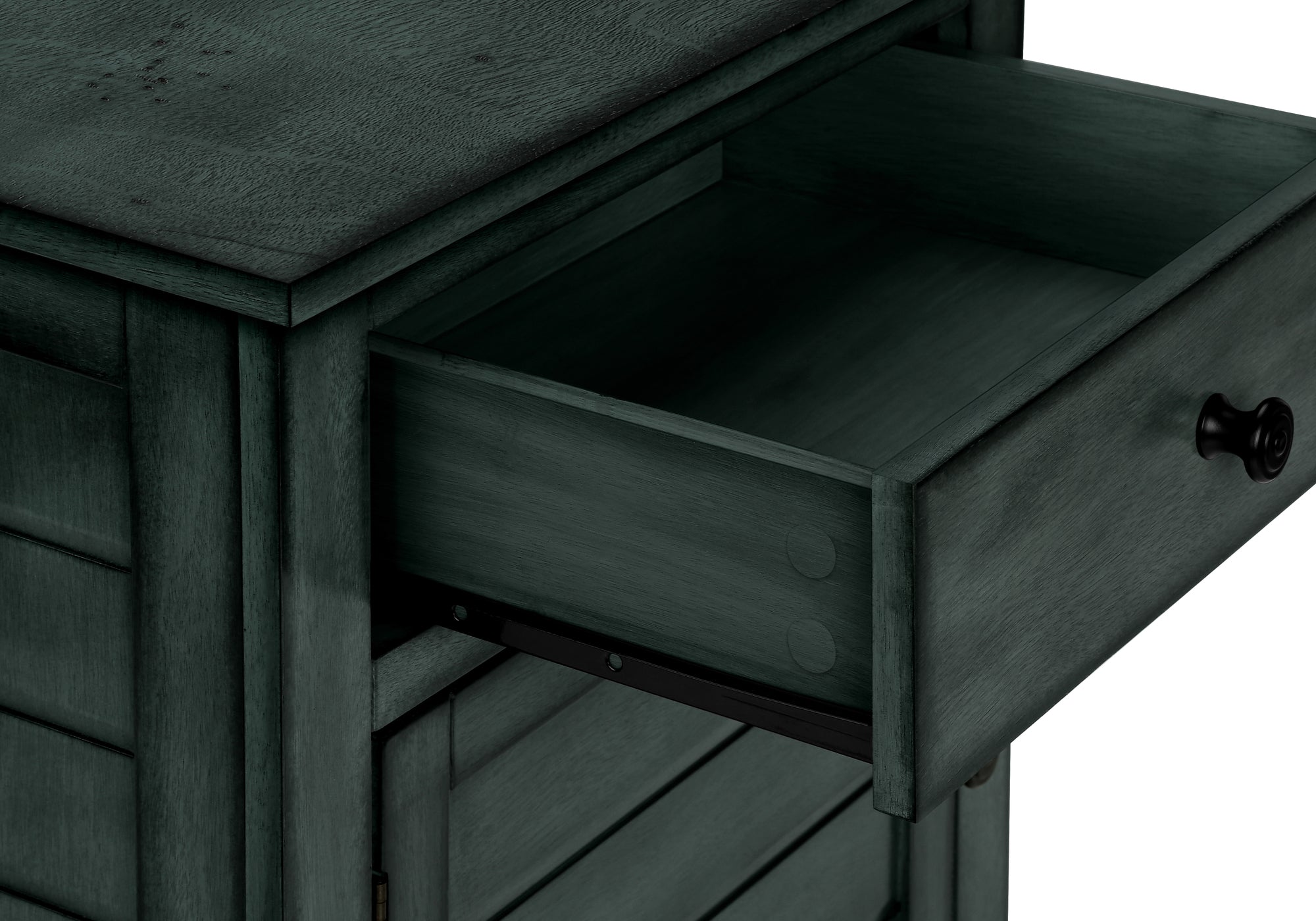 ACCENT TABLE - 25""H / ANTIQUE BLUE VENEER END TABLE