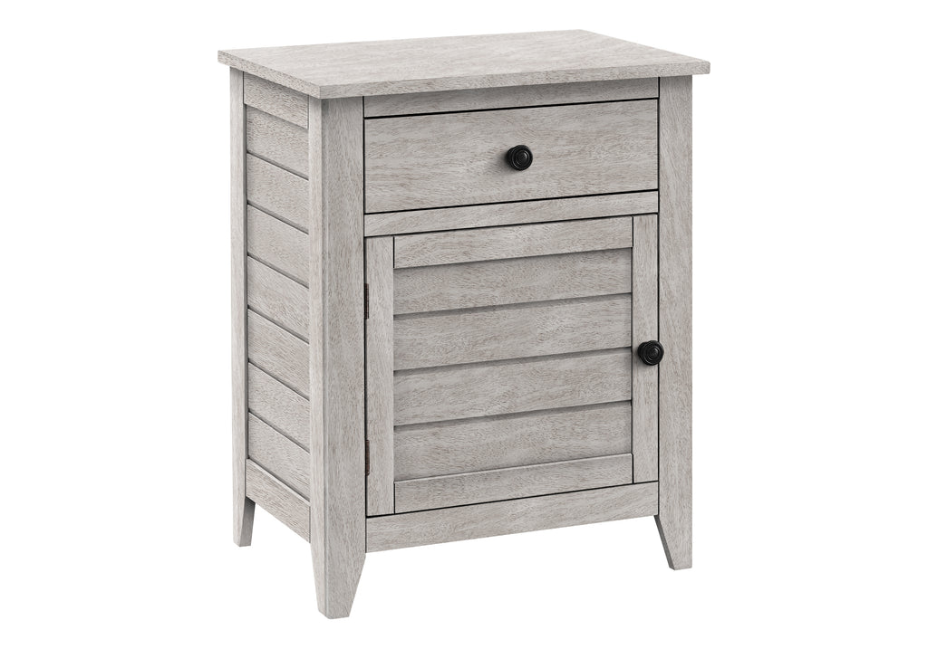 ACCENT TABLE - 25""H / WASHED GREY VENEER END TABLE