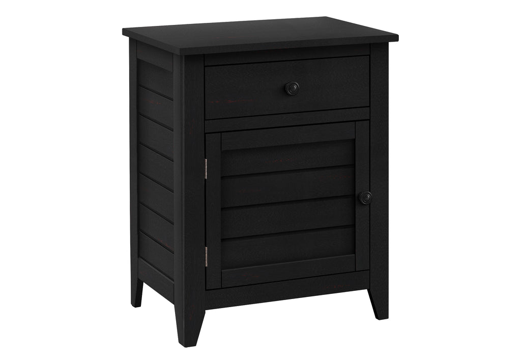ACCENT TABLE - 25""H / BLACK VENEER END TABLE