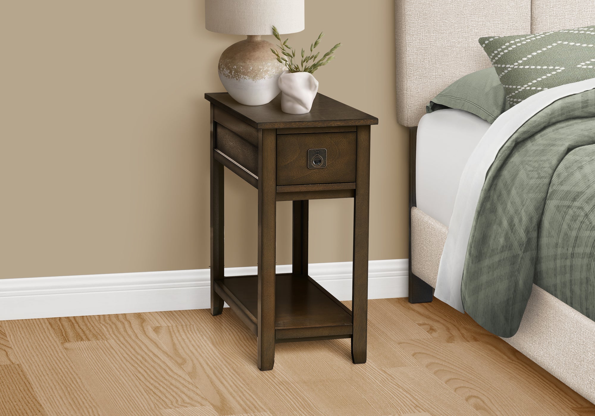 ACCENT TABLE - 24""H / ESPRESSO VENEER END TABLE