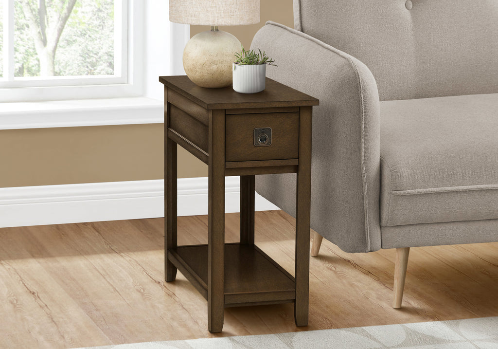 ACCENT TABLE - 24""H / ESPRESSO VENEER END TABLE