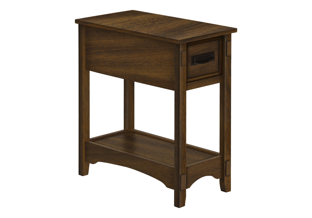 ACCENT TABLE - 24""H / BROWN WALNUT VENEER END TABLE