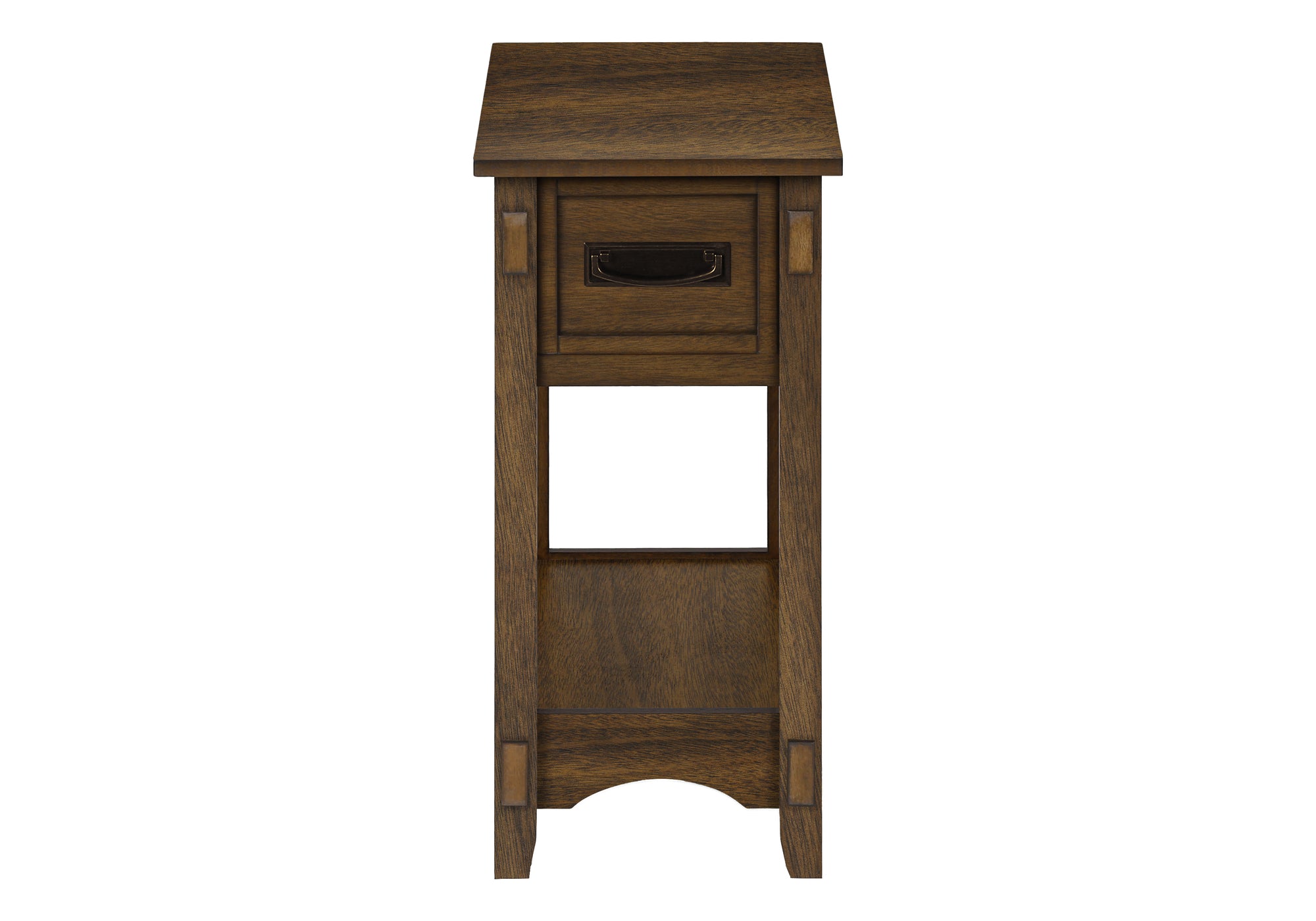ACCENT TABLE - 24""H / BROWN WALNUT VENEER END TABLE