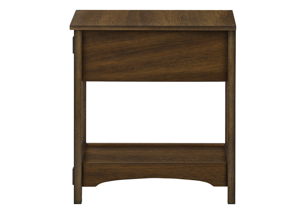 ACCENT TABLE - 24""H / BROWN WALNUT VENEER END TABLE