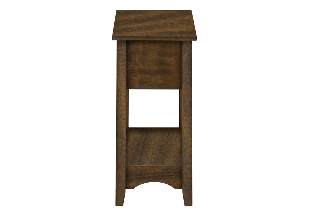 ACCENT TABLE - 24""H / BROWN WALNUT VENEER END TABLE