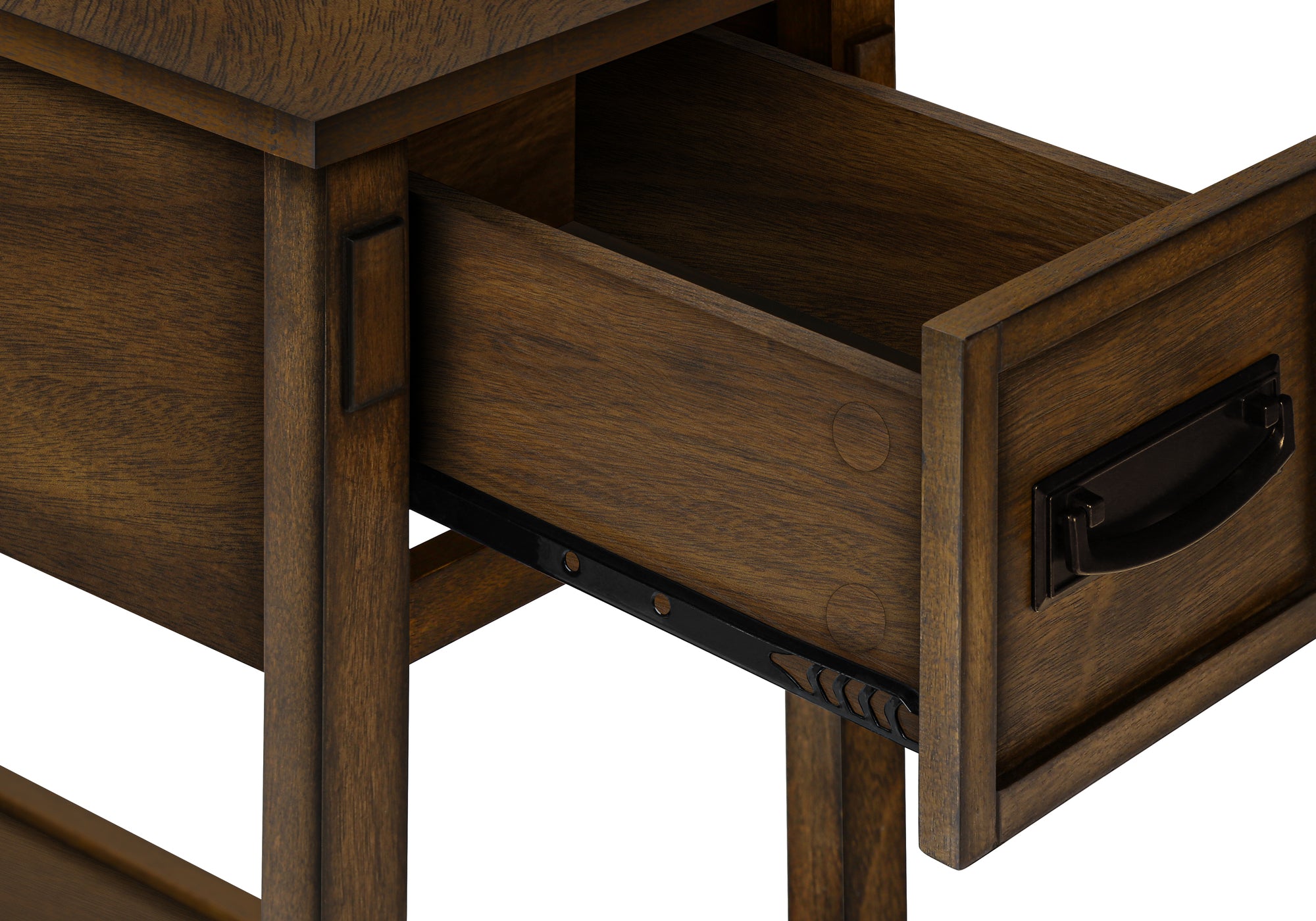 ACCENT TABLE - 24""H / BROWN WALNUT VENEER END TABLE