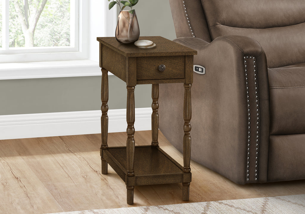 ACCENT TABLE - 24""H / ESPRESSO VENEER END TABLE