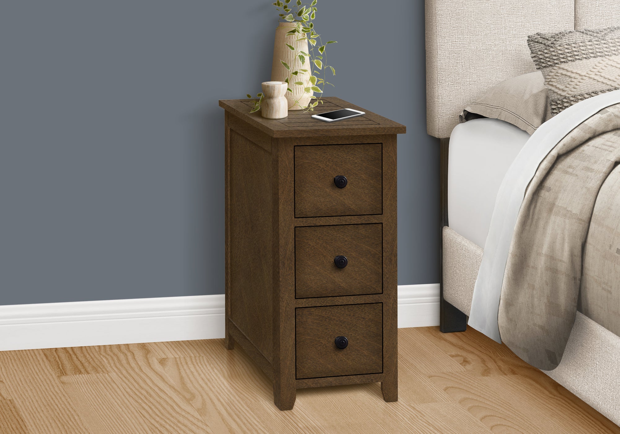 ACCENT TABLE - 24""H / ESPRESSO VENEER END TABLE