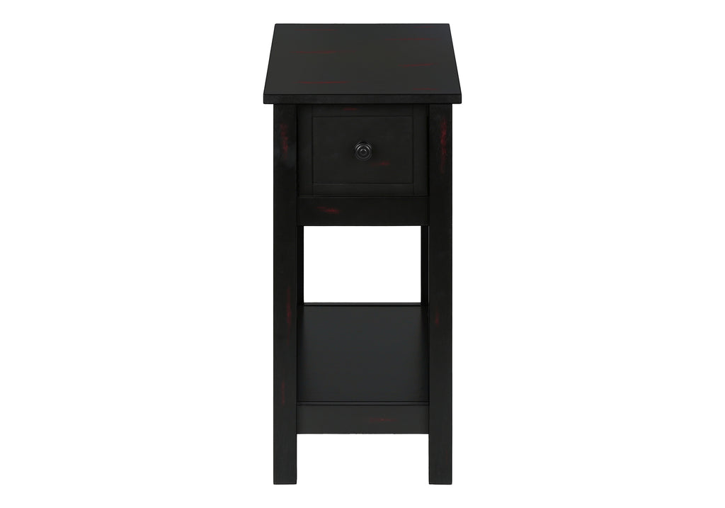 ACCENT TABLE - 24""H / BLACK VENEER END TABLE
