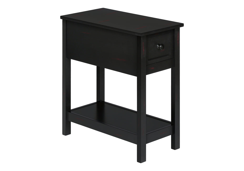 ACCENT TABLE - 24""H / BLACK VENEER END TABLE